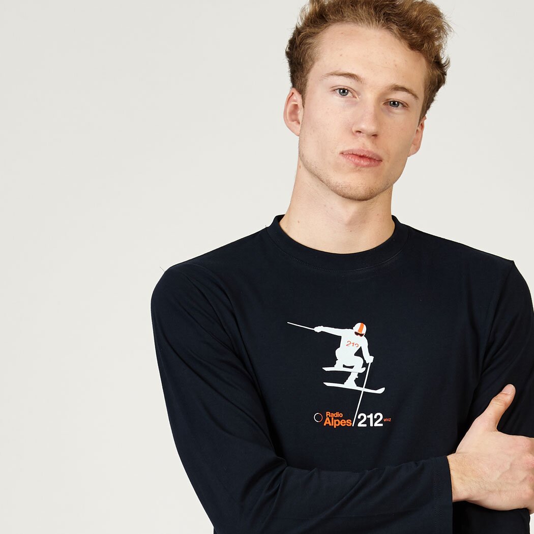 T-Lab Radio Alpes mens long sleeve t-shirt cropped