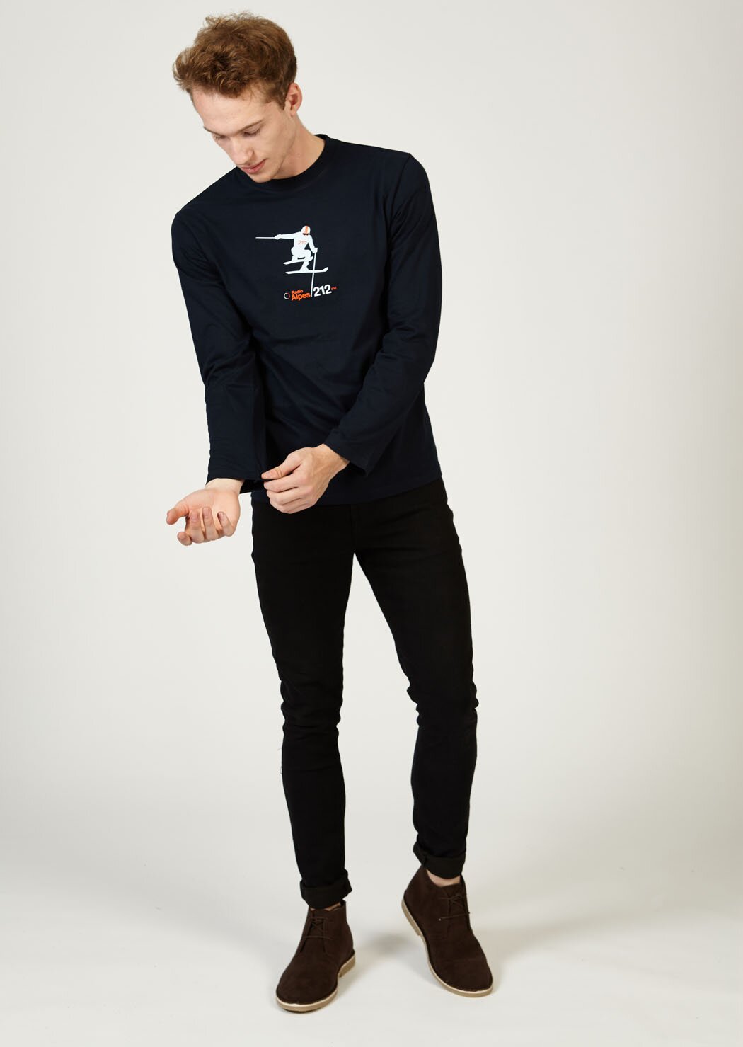 T-Lab Radio Alpes mens long sleeve t-shirt full length