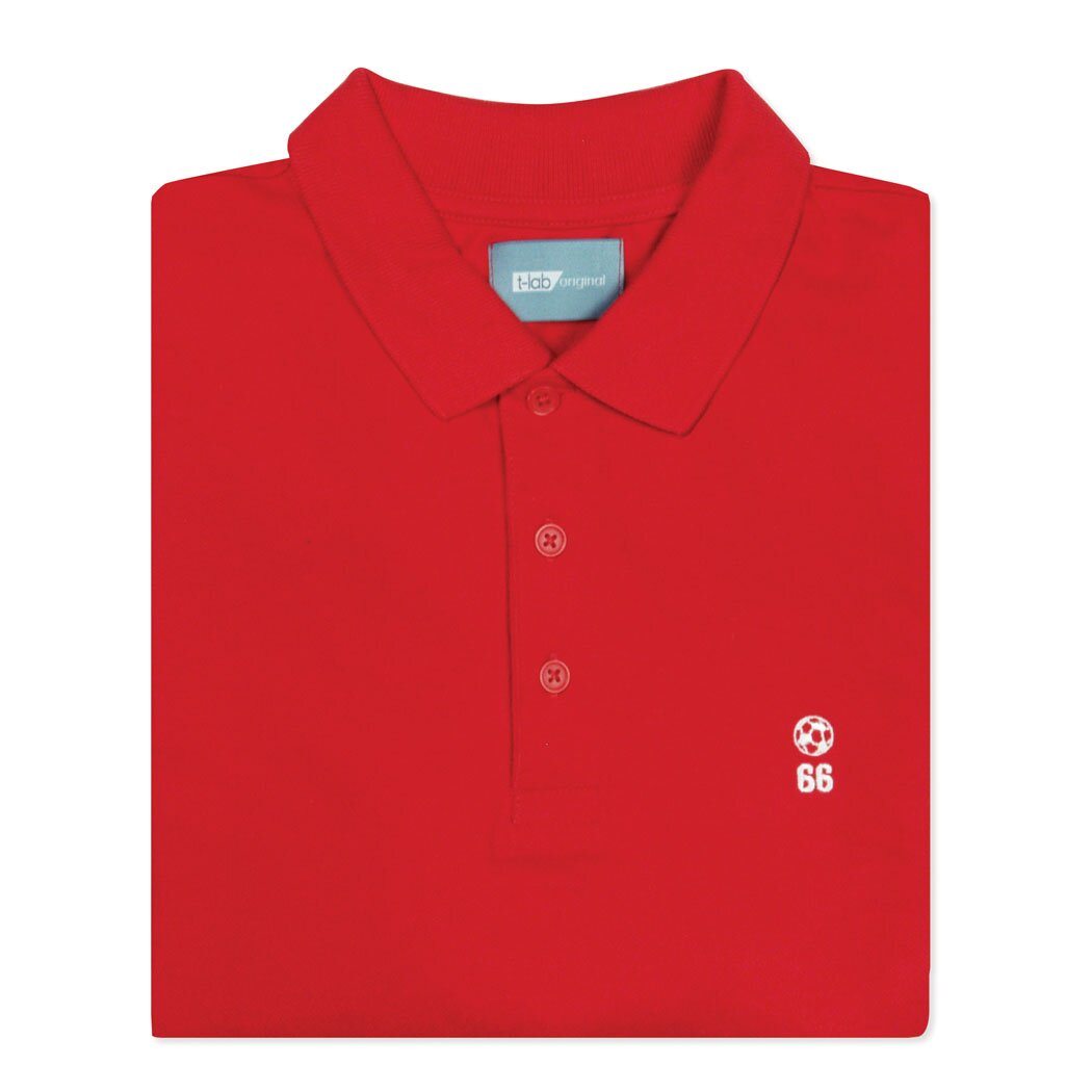 T-lab 66 Mens football polo shirt red T-lab 66 Mens football polo shirt red
