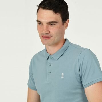 T-lab 66 Mens football polo shirt blue