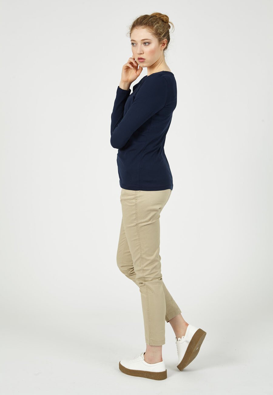 T-lab Coffee Bean womens t-shirt model back T-lab Coffee Bean womens t-shirt