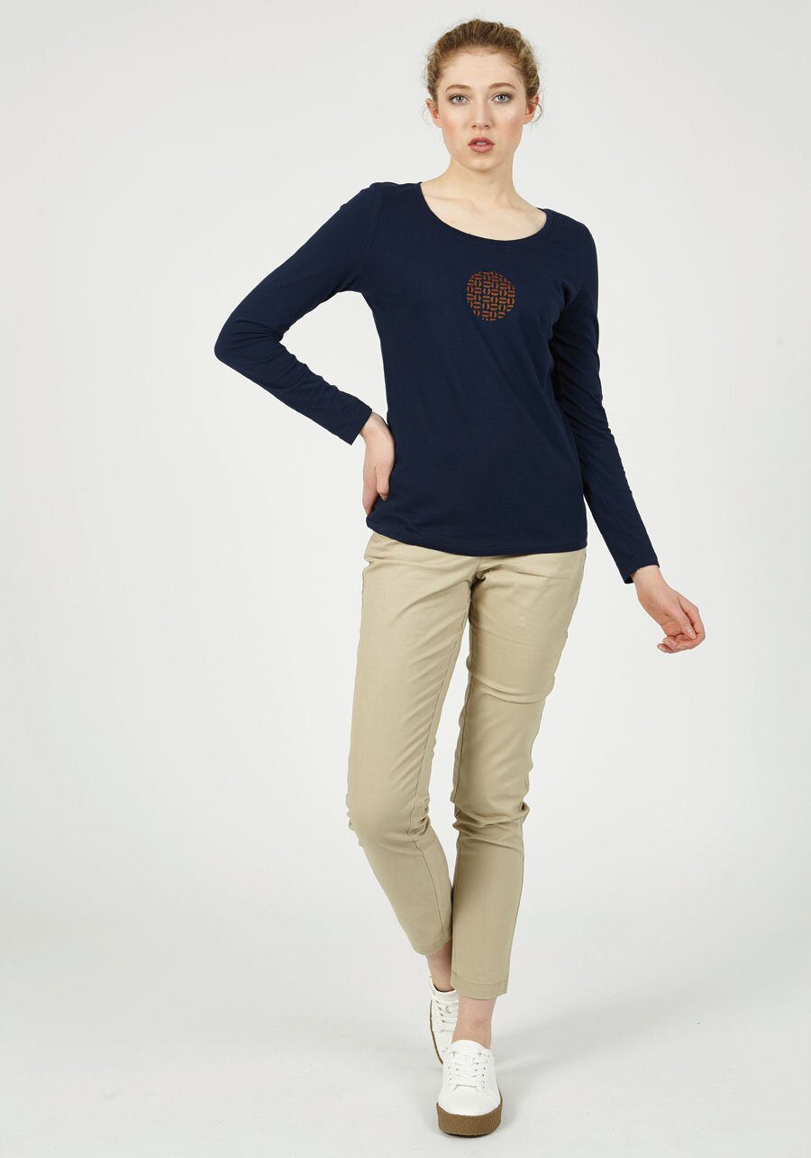 T-lab Coffee Bean womens t-shirt model full T-lab Coffee Bean womens t-shirt