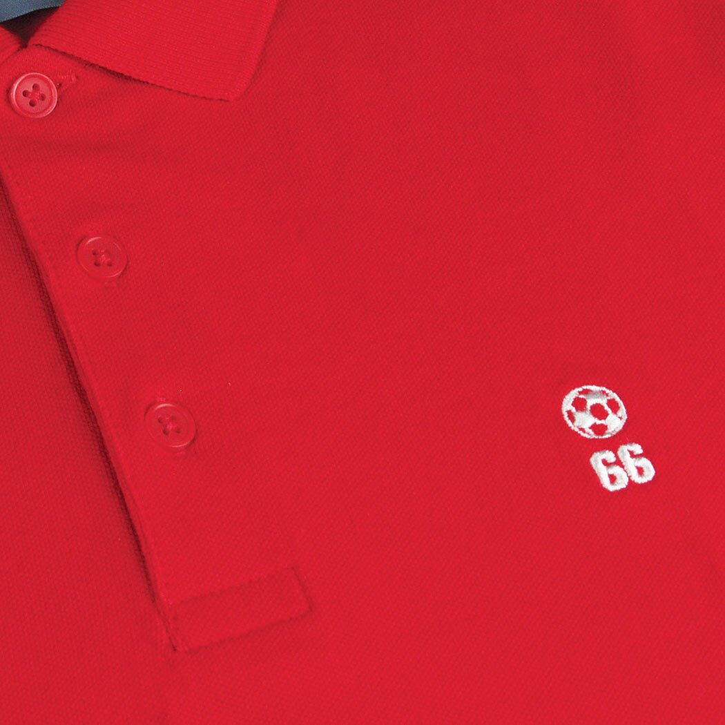 T-lab 66 Mens football polo shirt red T-lab 66 Mens football polo shirt red