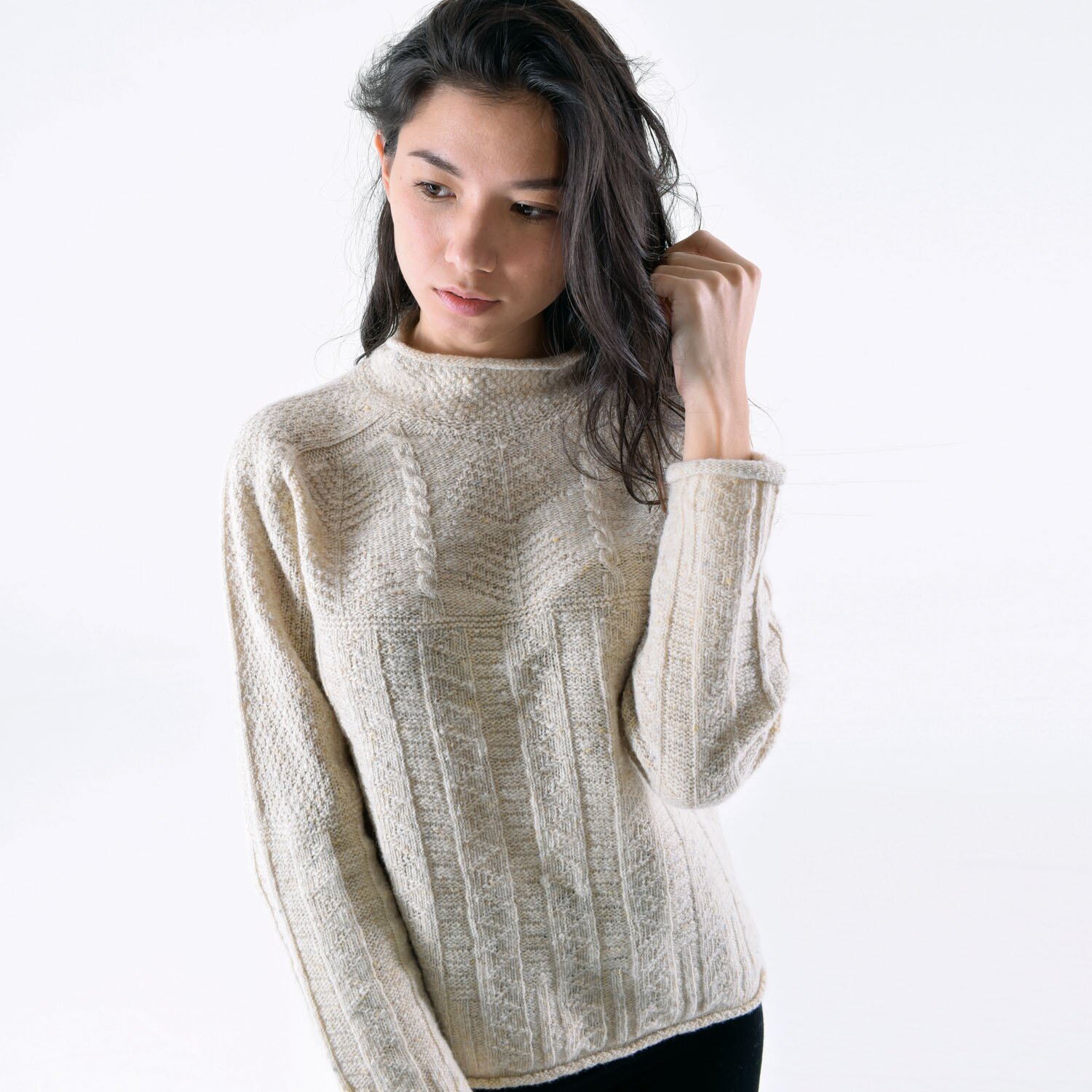T-lab Alpina womens knitwear cream T-lab Alpina womens knitwear cream