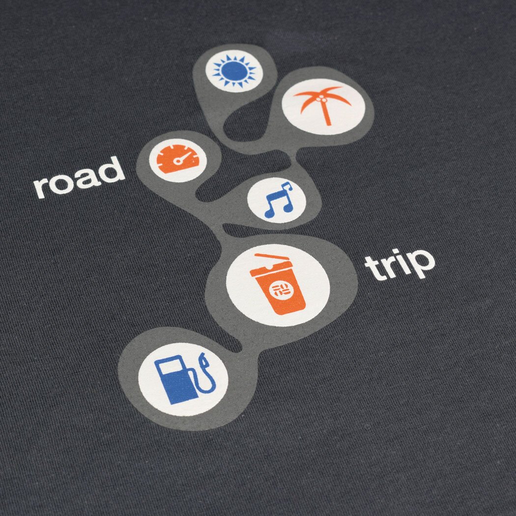 T-lab Roadtrip 1 mens t-shirt chest T-lab RoadTrip 1 mens t-shirt model
