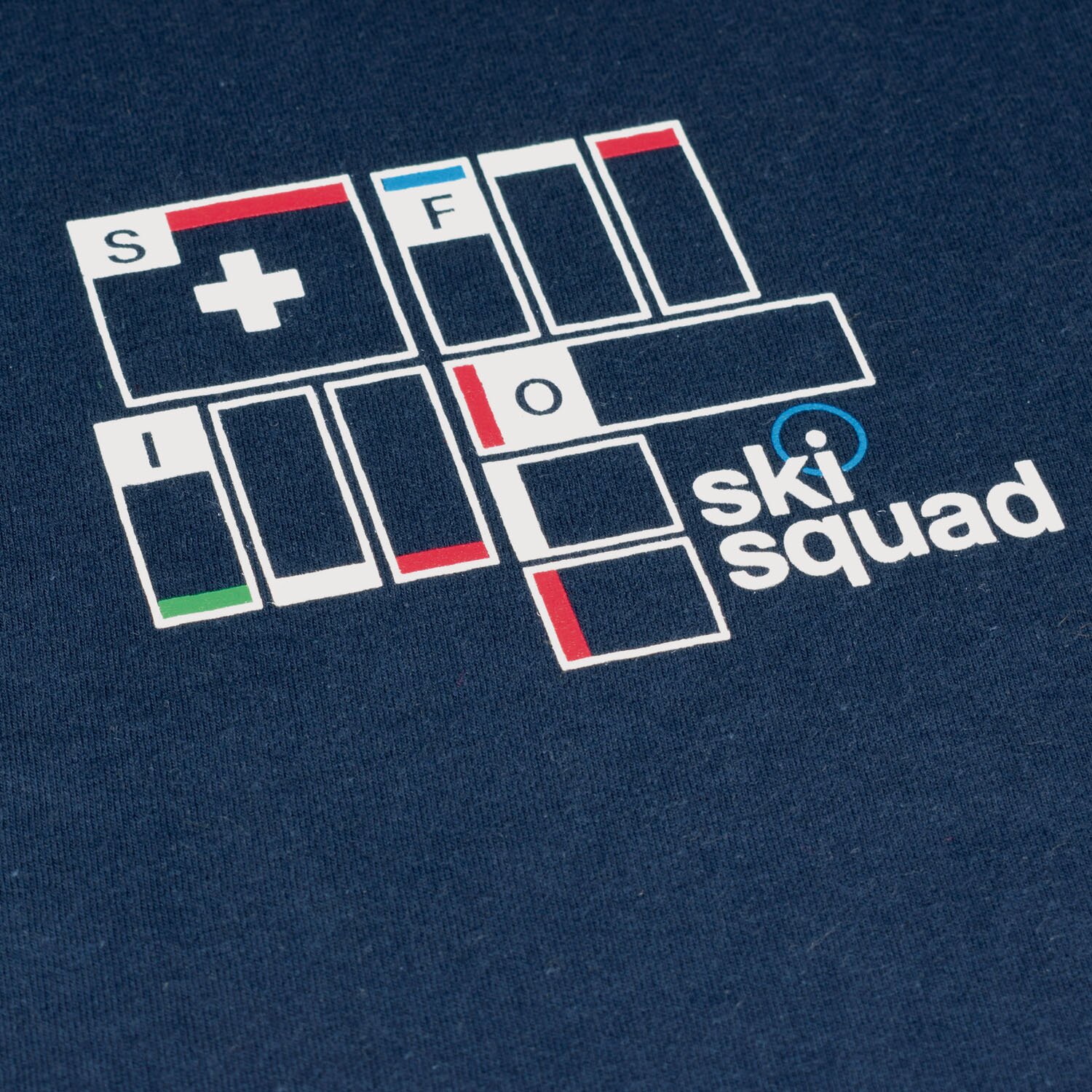 T-lab Ski Squad mens t-shirt close-up T-lab Ski Squad mens t-shirt close-up