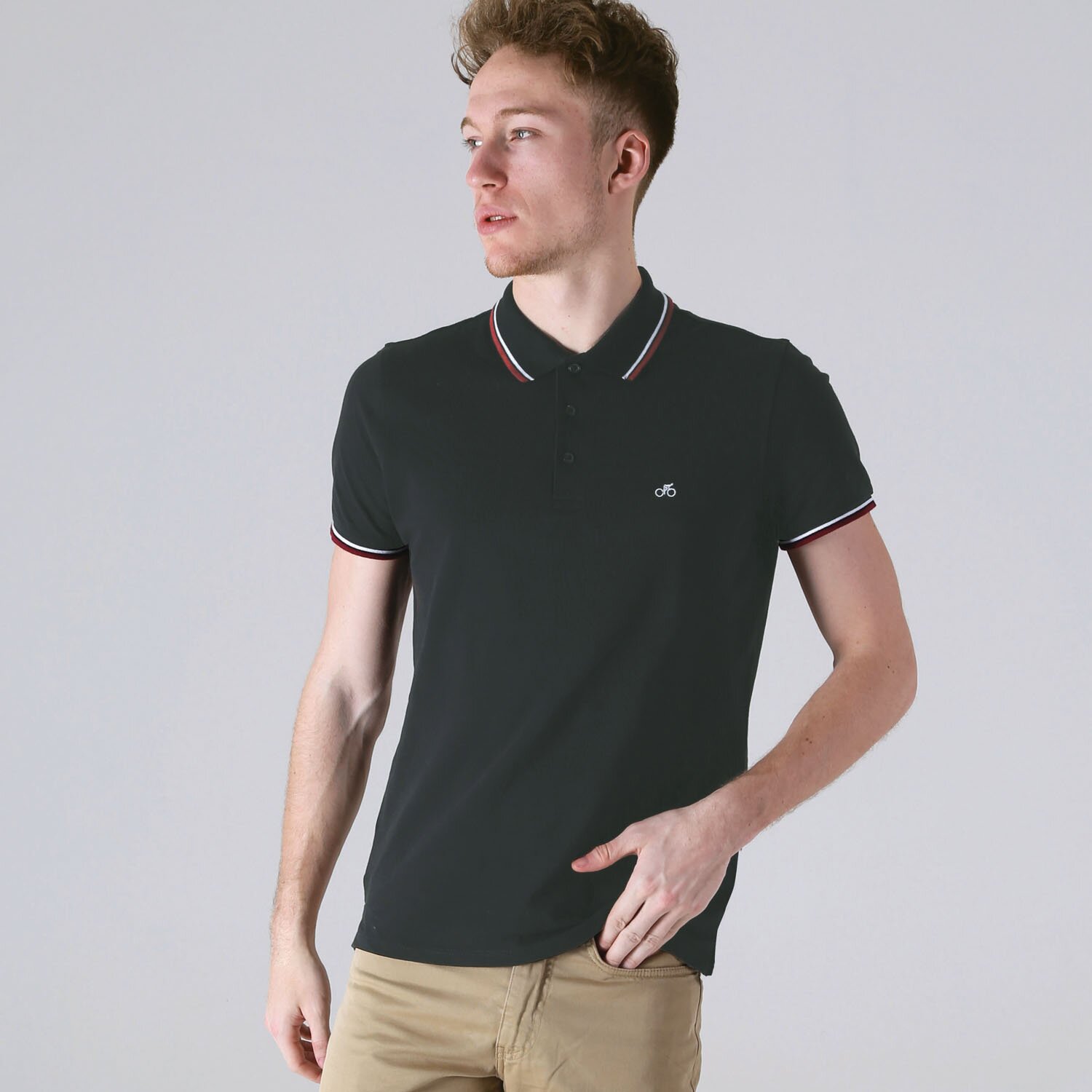 T-lab VeloPolo men's polo black model 2 T-lab VeloPolo men's polo black