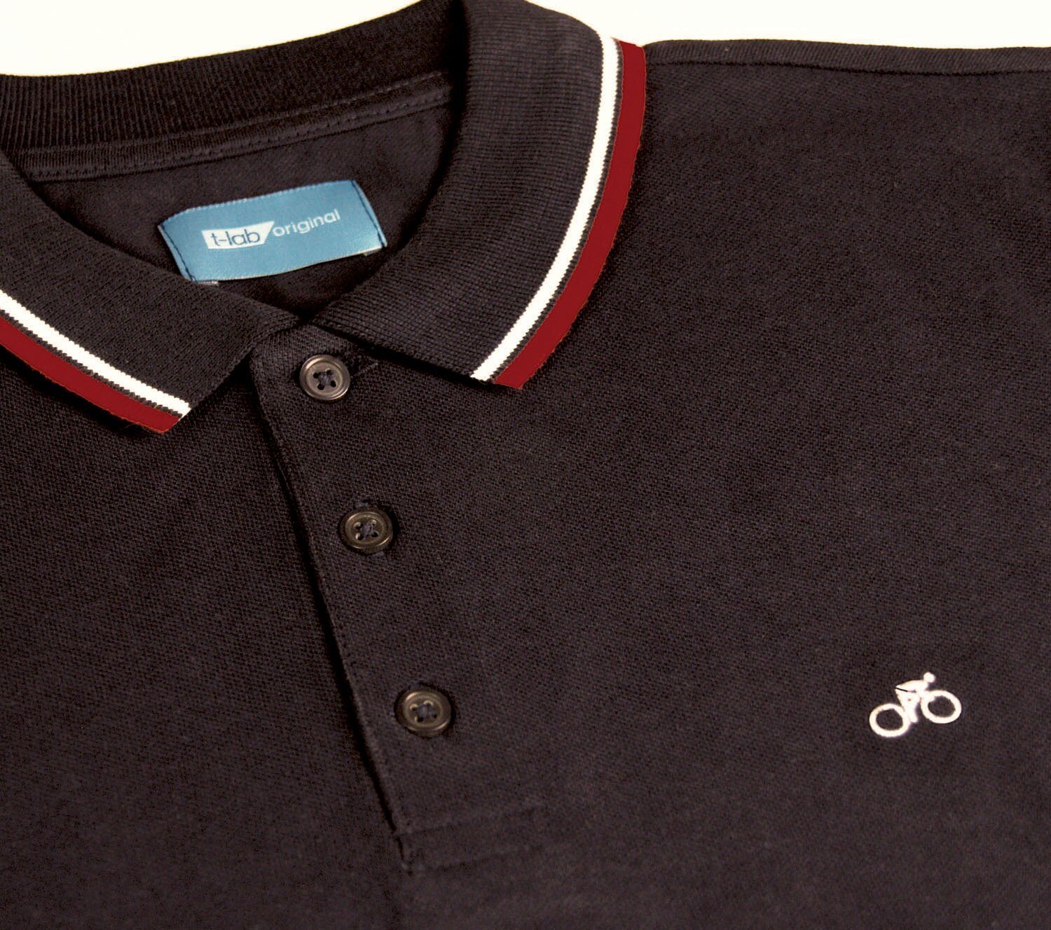 T-lab mens VeloPolo polo shirt black T-lab mens VeloPolo polo shirt black