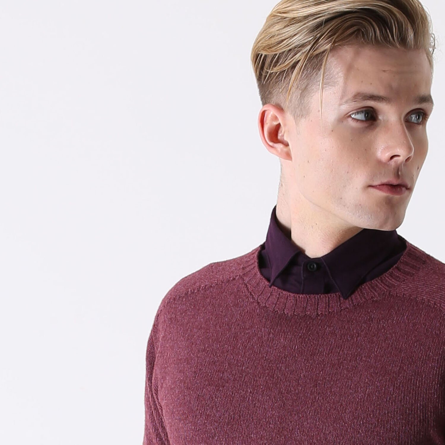 T-lab Cassis mens knitwear crop T-lab Bruce Cassis mens sweater