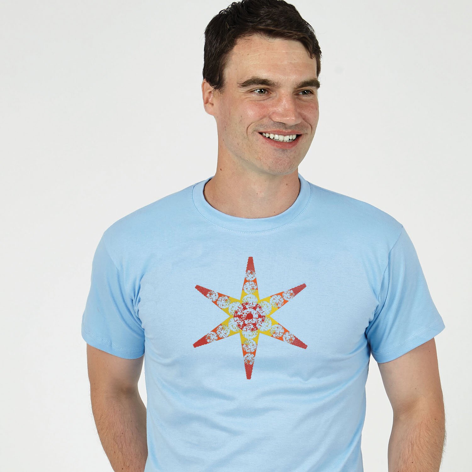 T-lab BBQ STar t-shirt blue model T-lab BBQ STar t-shirt blue model