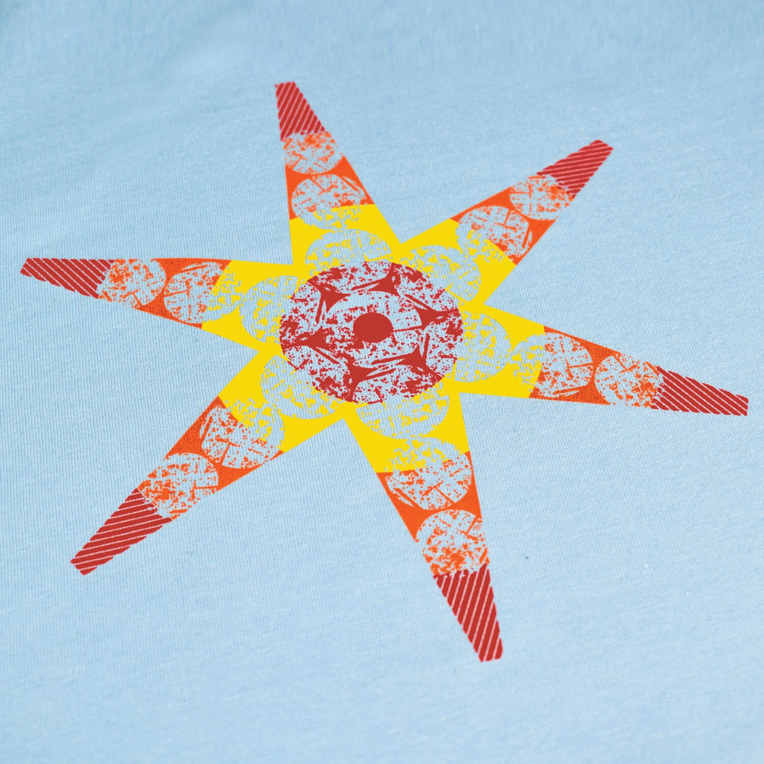 T-lab BBQ Star mens t-shirt blue chest T-lab-BBQ-Star-mens-t-shirt-blue