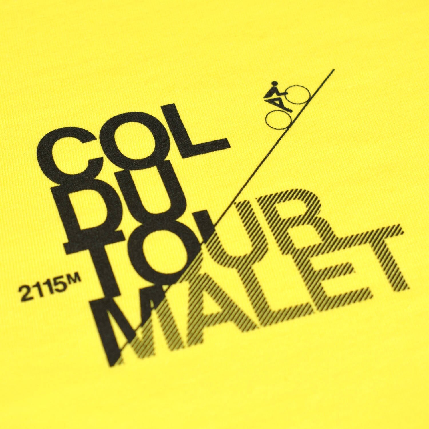 T-lab Tourmalet mens t-shirt yellow chest