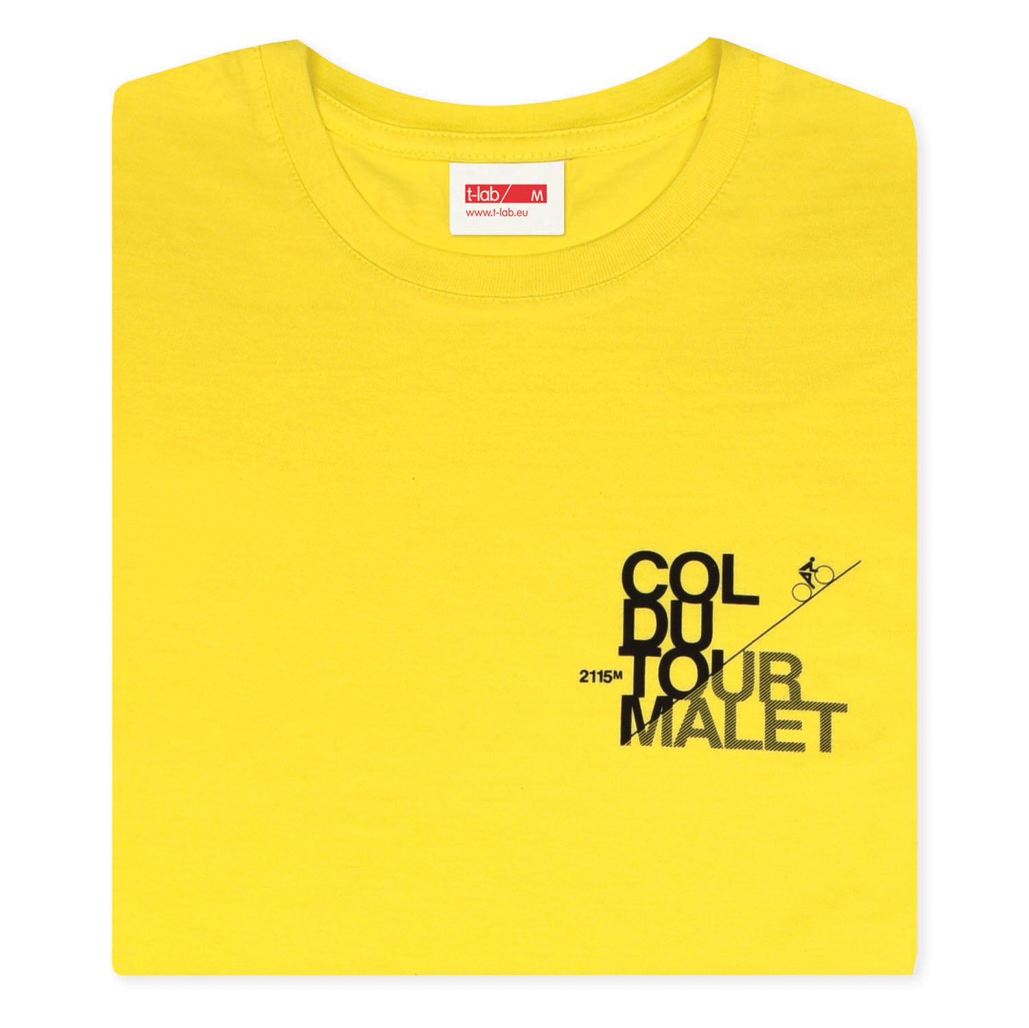 T-lab Tourmalet mens t-shirt yellow fold