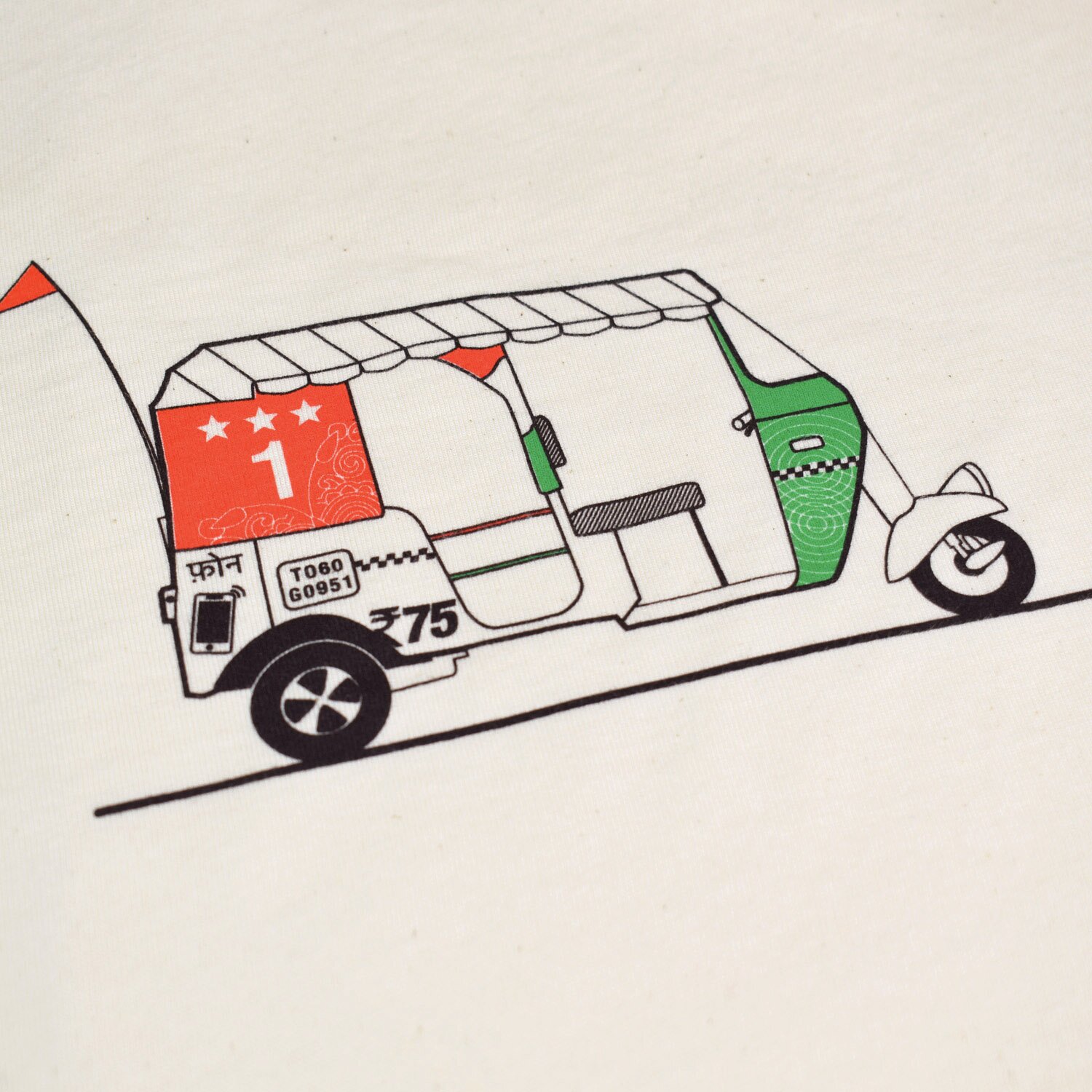 T-lab Tuk Tuk mens natural white t-shirt chest T-lab Tuk Tuk mens natural white t-shirt