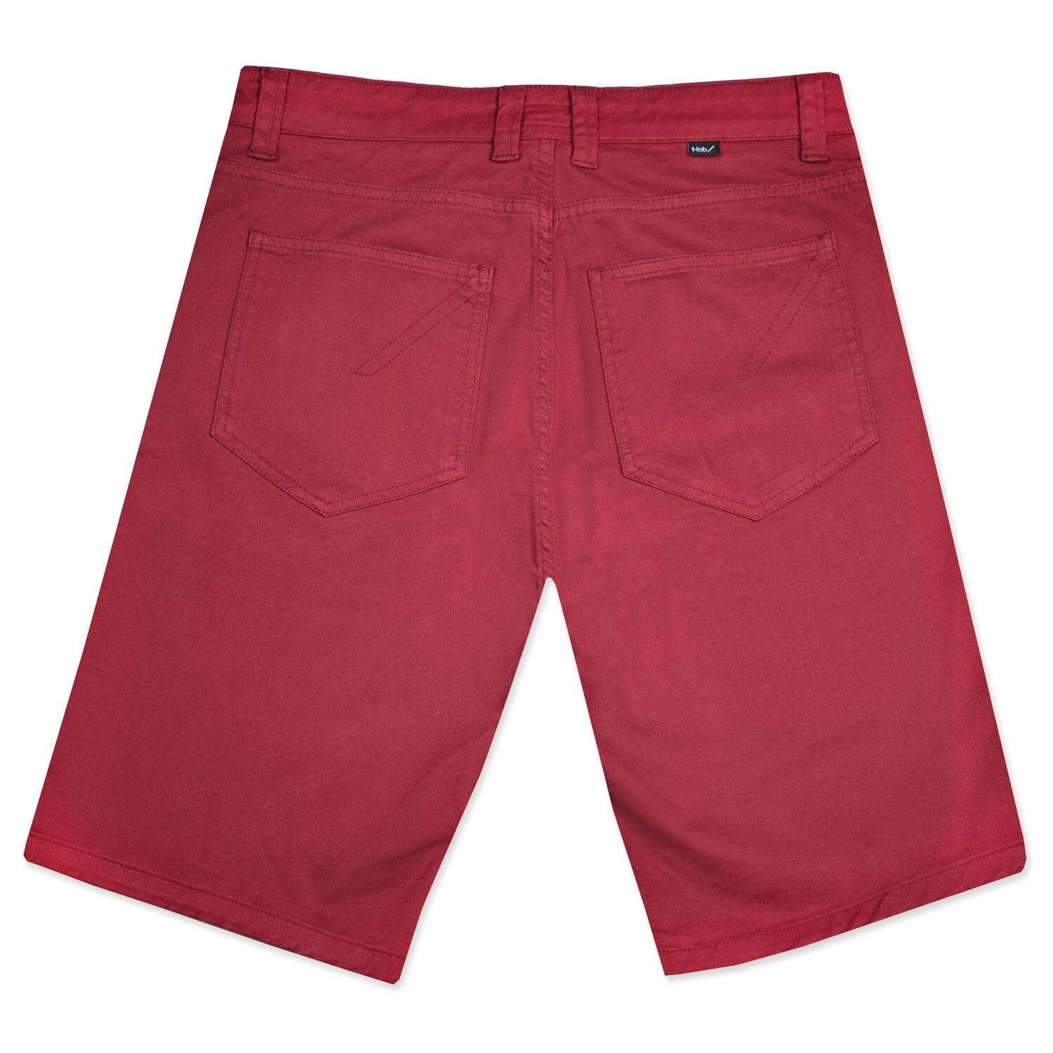 T-lab mens shorts burgundy rear