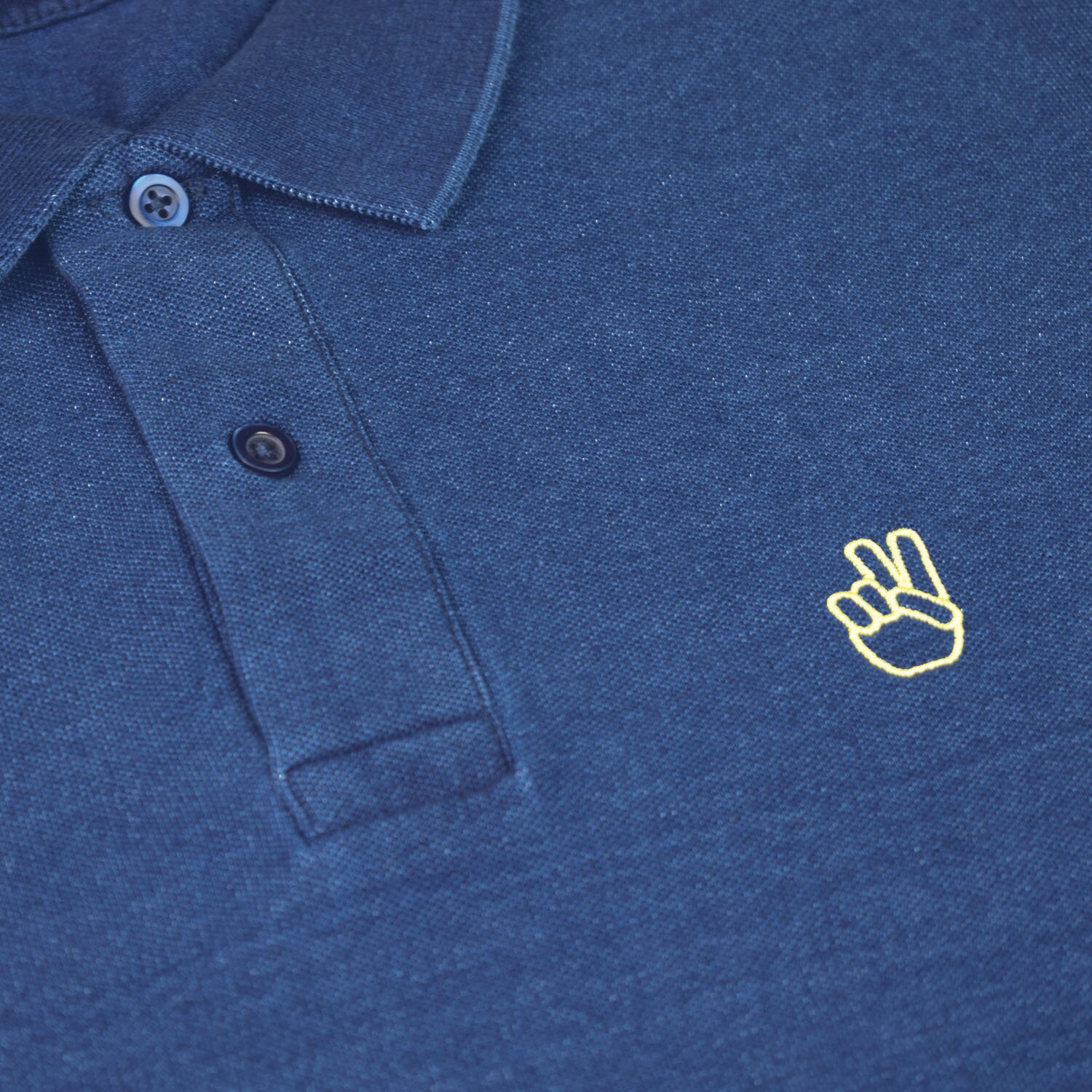 T-lab Freedom mens polo blue neck T-lab-Freedom-mens-polo-shirt-blue