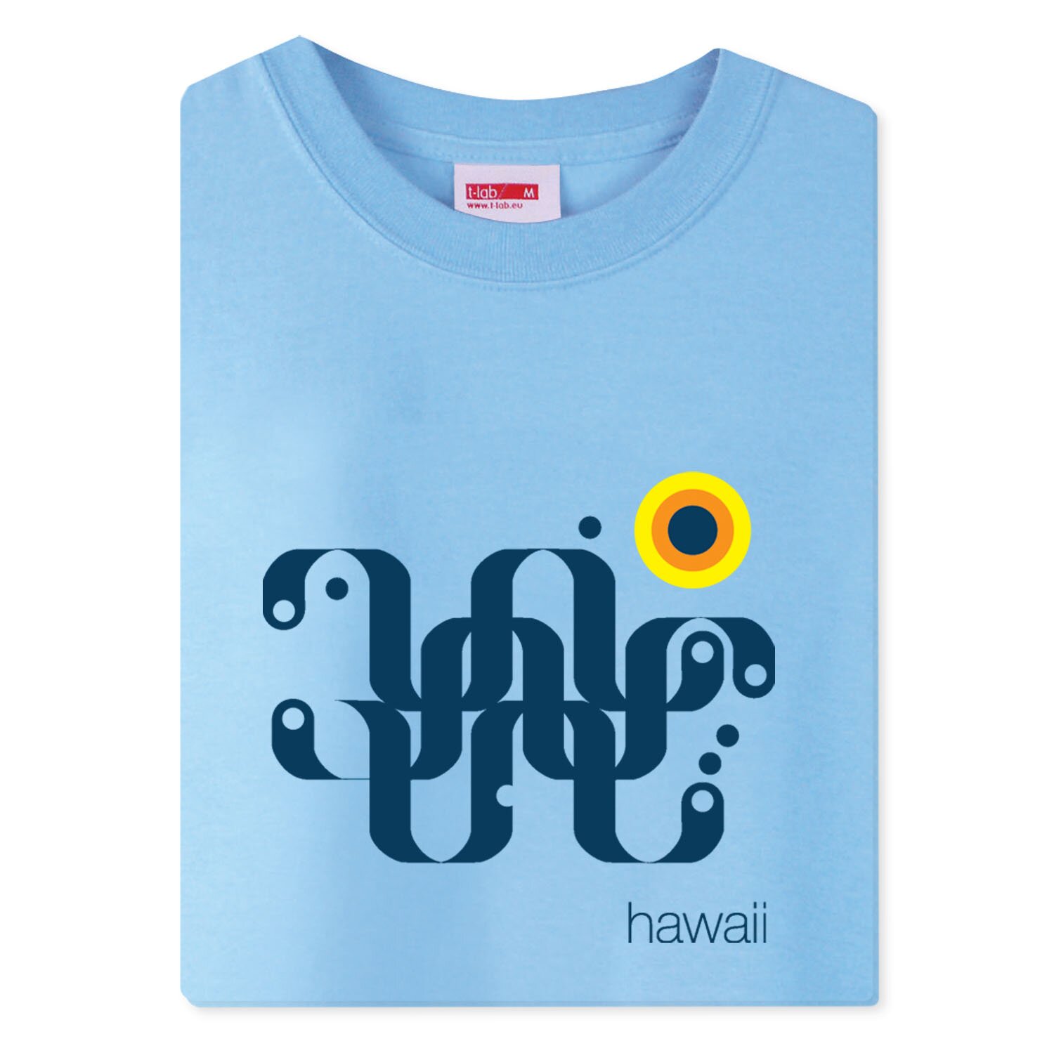 T-lab-Hawaii-mens-t-shirt-blue T-lab-Hawaii-mens-t-shirt-blue
