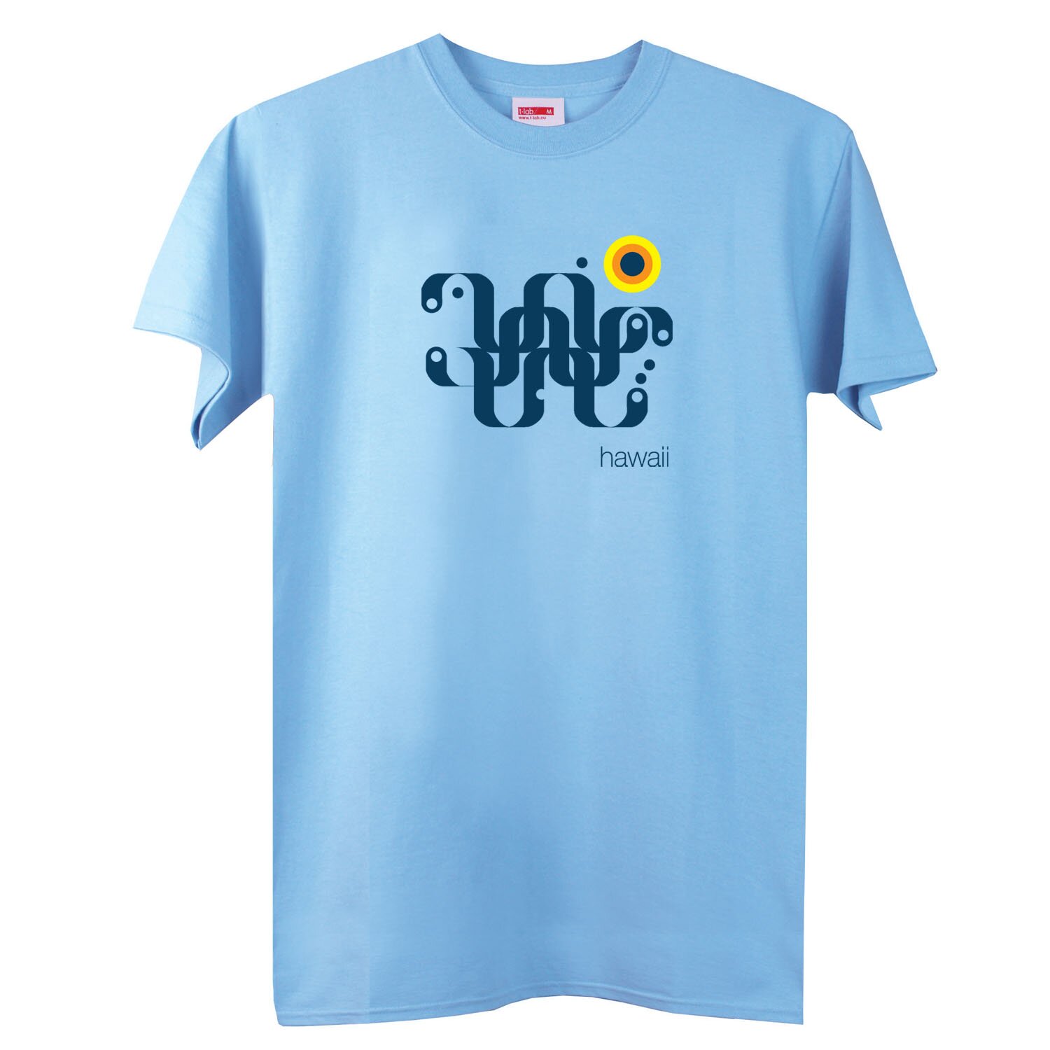 T-lab-Hawaii-mens-t-shirt-blue T-lab-Hawaii-mens-t-shirt-blue