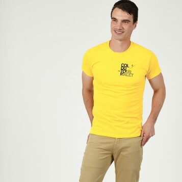 T-lab-Tourmalet-mens-t-shirt-yellow-model