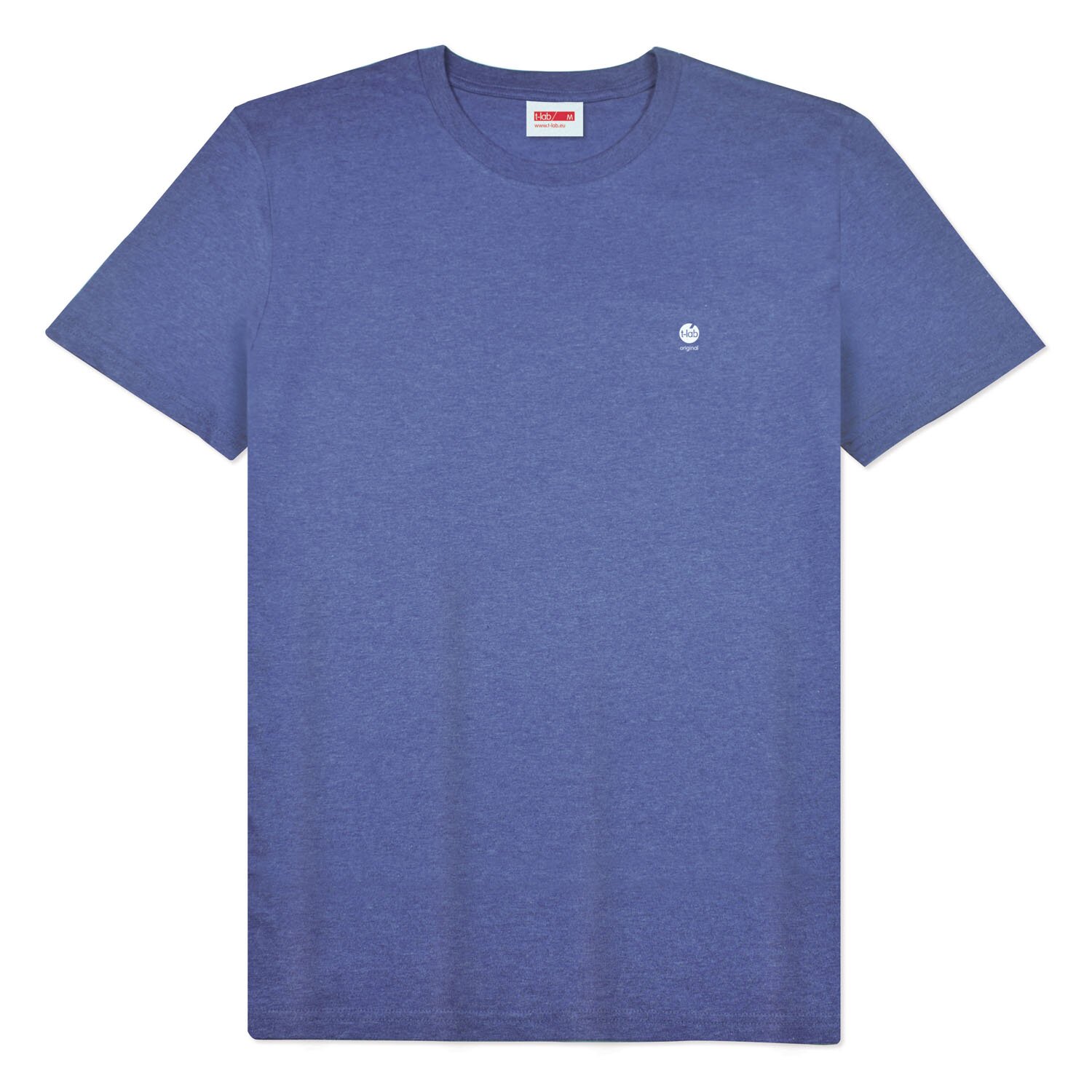 T-lab MiO mens organic blue heather t-shirt full