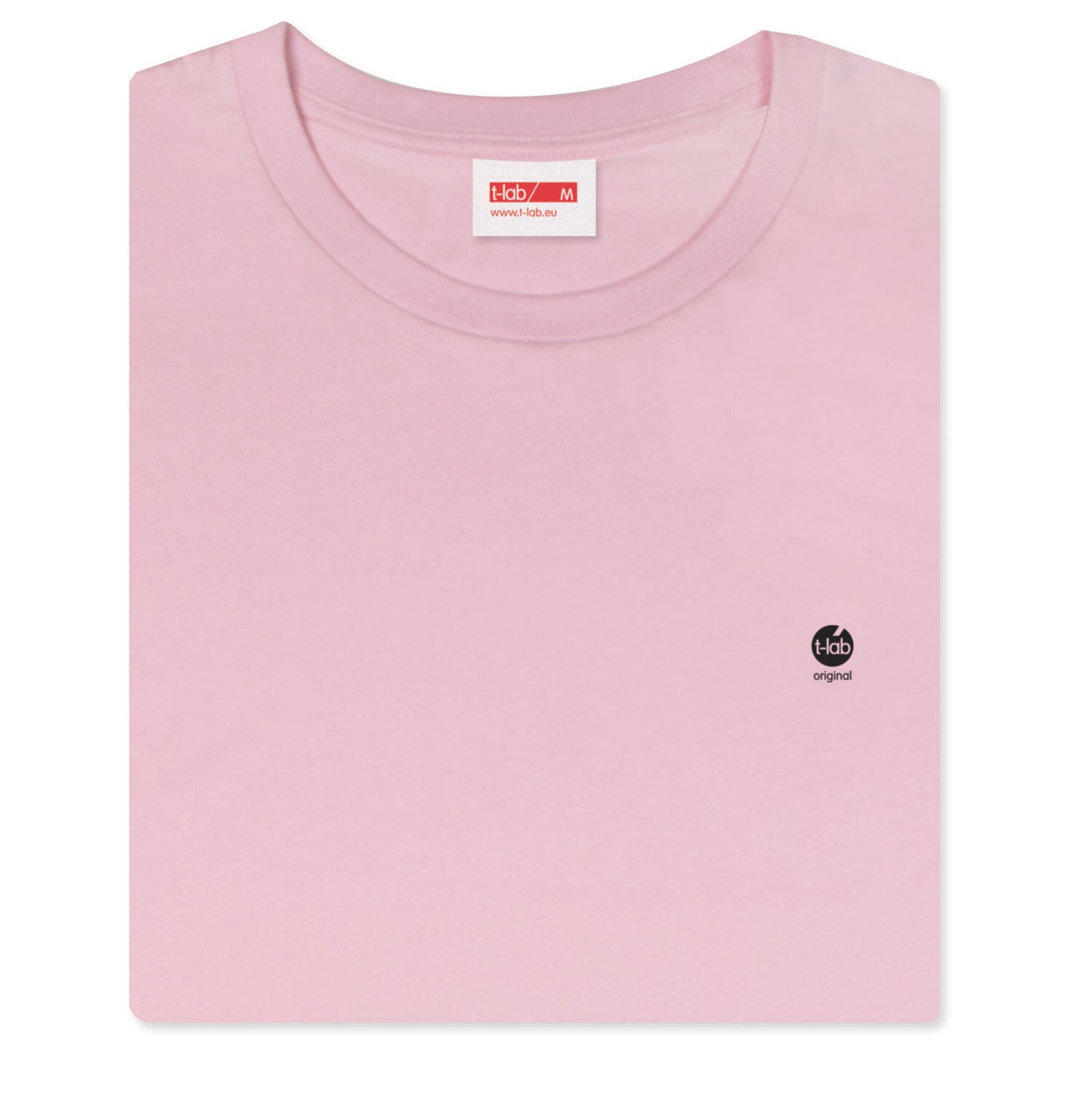 T-lab MiO mens organic t-shirt pink folded T-lab-MiO-mens-organic-t-shirt-pink