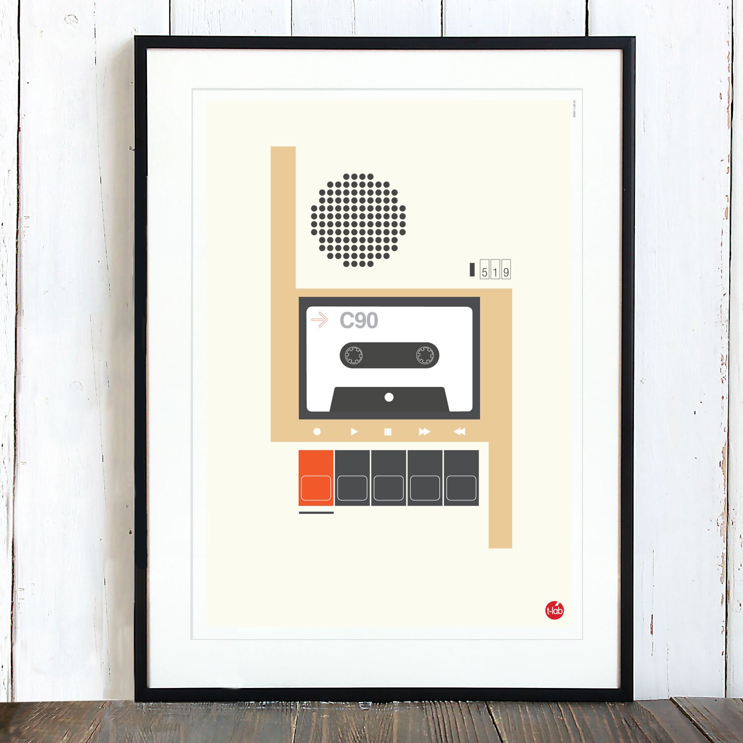 T-lab-C90-cassette-A3-poster-framed T-lab-C90-cassette-A3-poster-framed
