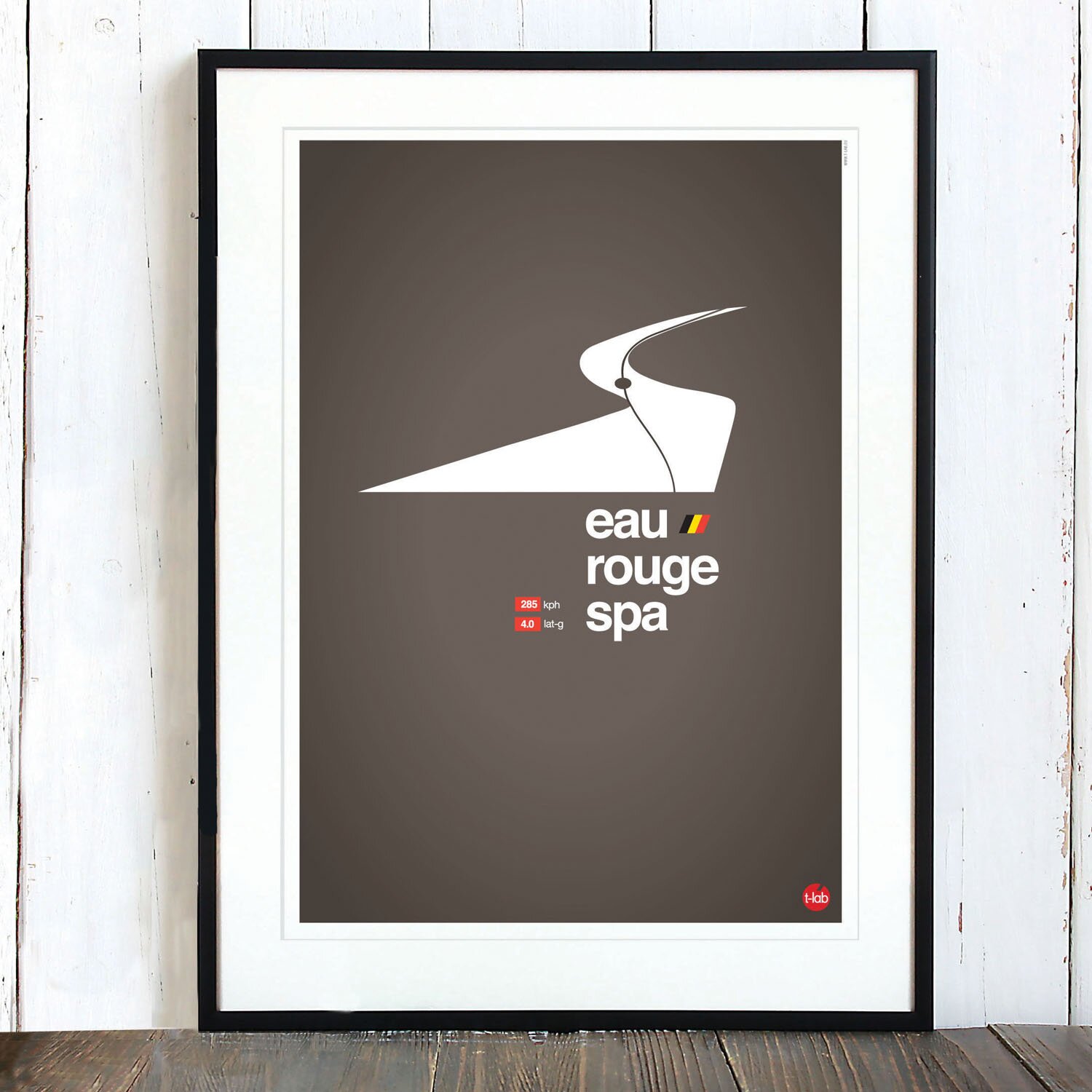 T-lab-Eau-Rouge-motorsports-A3-poster-framed T-lab-Eau-Rouge-motorsports-A3-poster-framed