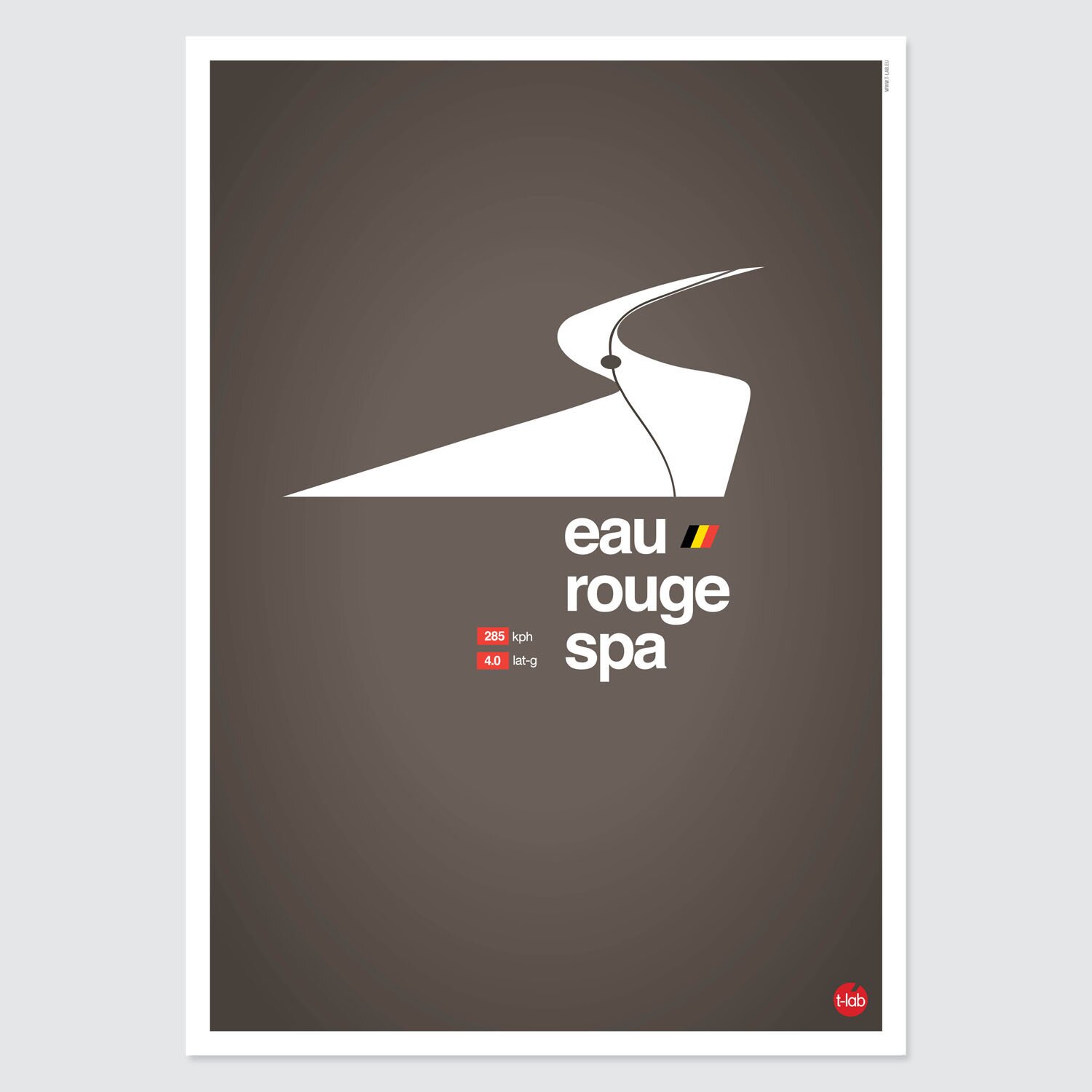 T-lab-Eau-Rouge-motorsports-A3-poster-unframed T-lab-Eau-Rouge-motorsports-A3-poster-unframed