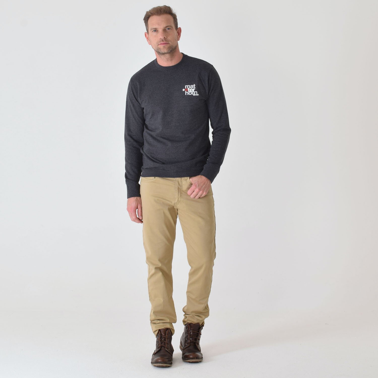 T-lab-Matterhorn-mens-sweatshirt-charcoal-model T-lab-Matterhorn-mens-sweatshirt-charcoal