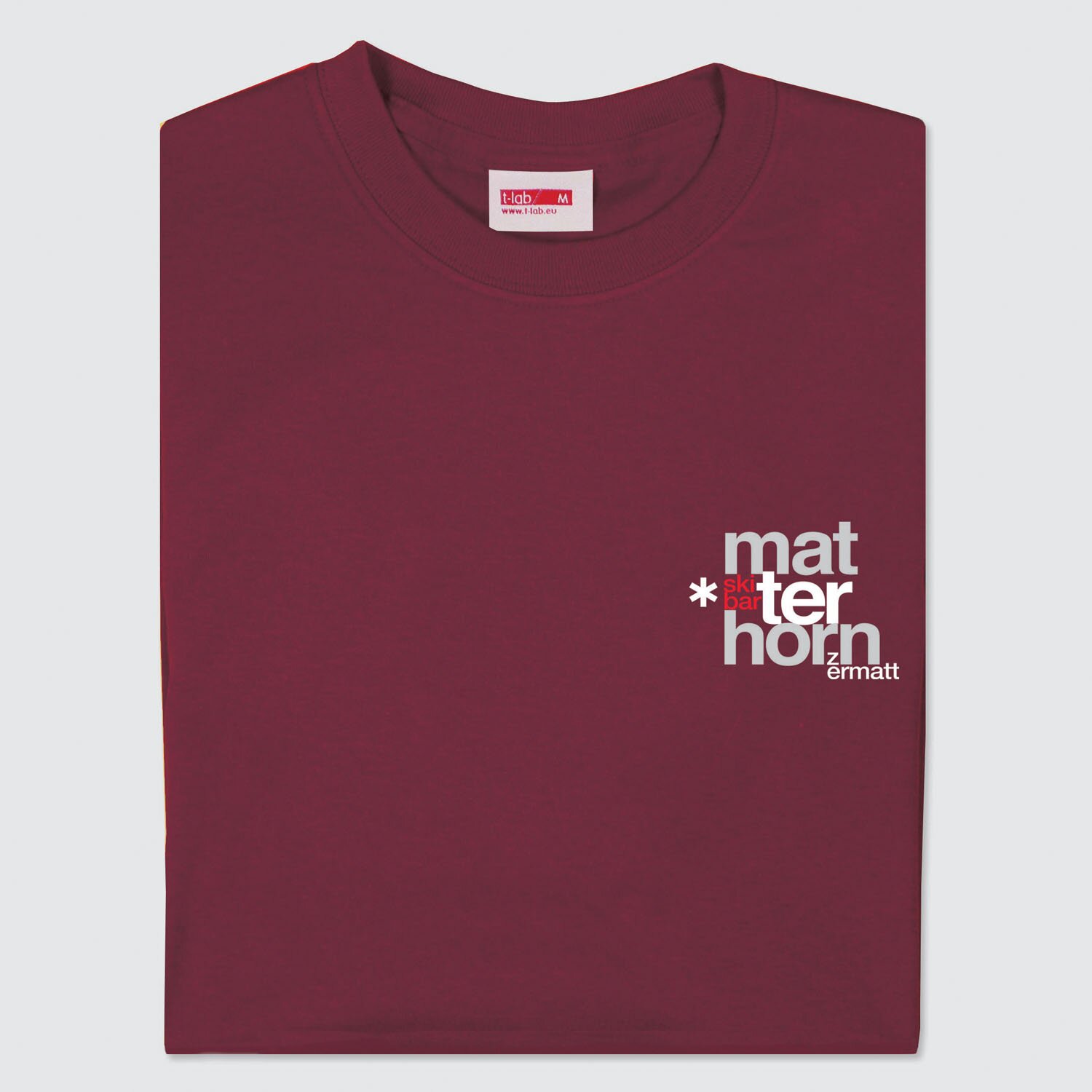 T-lab-Matterhorn-ski-t-shirt-burgundy T-lab-Matterhorn-ski-t-shirt-burgundy