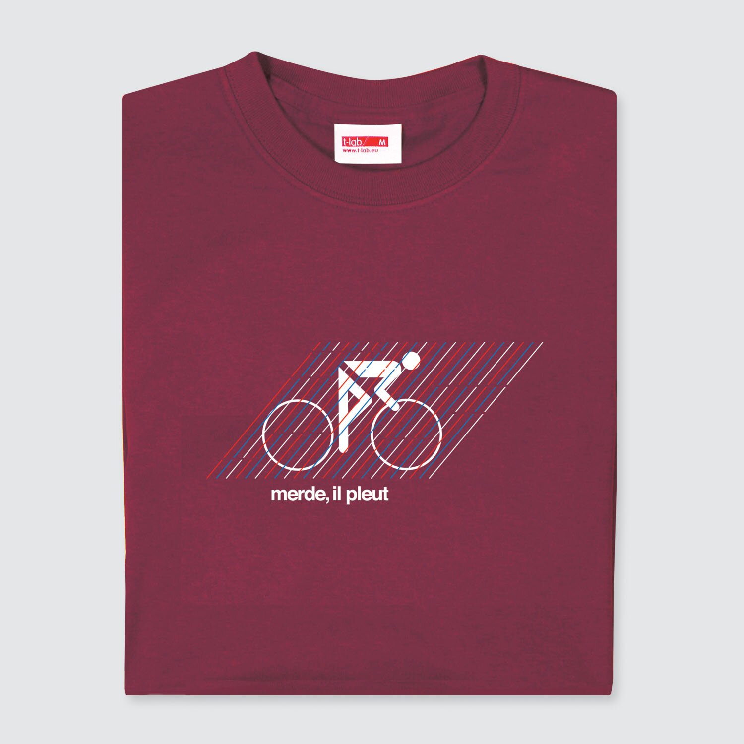 T-lab_RainRider-mens-t-shirt-burgundy T-lab_RainRider-mens-t-shirt-burgundy