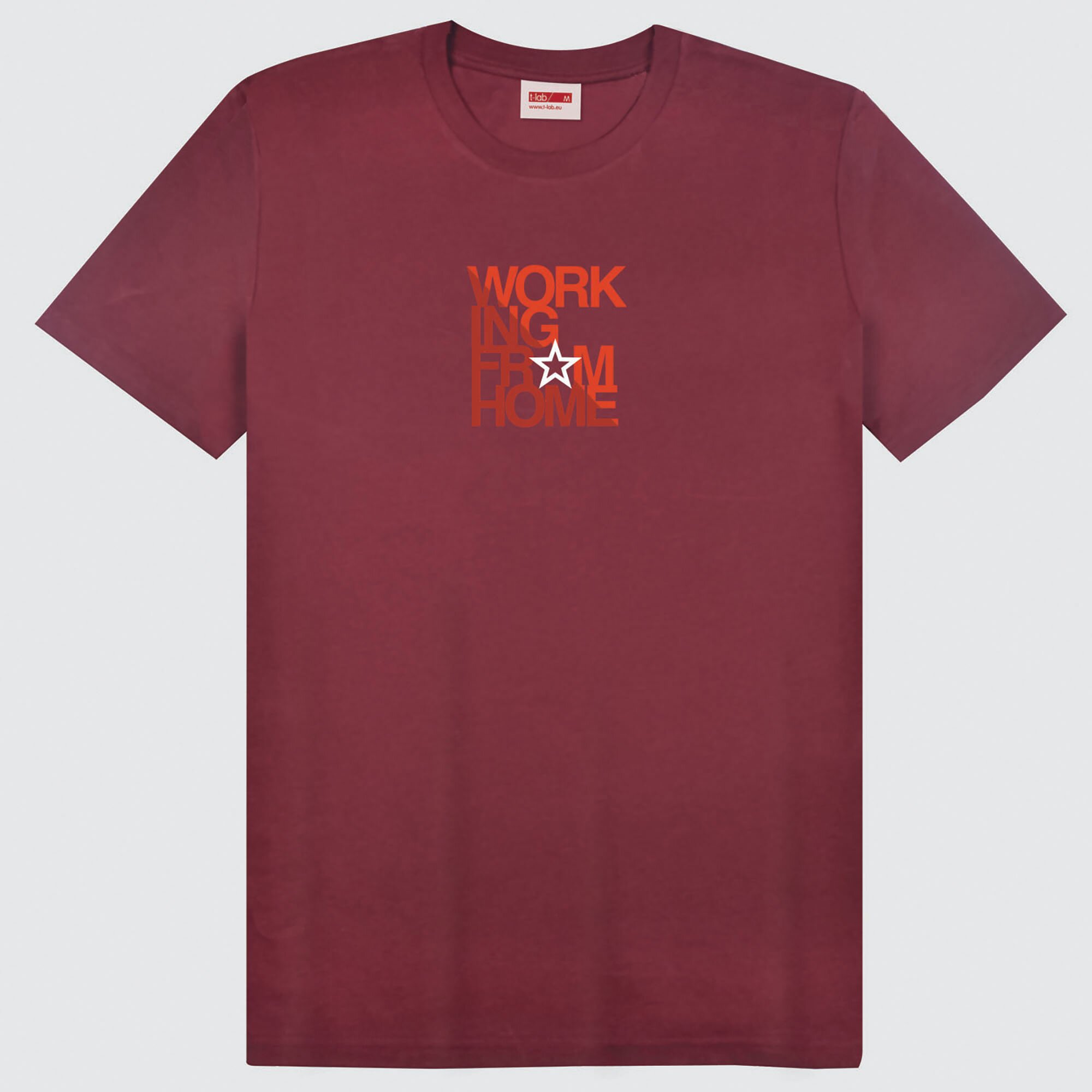 T-lab-WFH-mens-t-shirt-burgundy-red T-lab-WFH-mens-t-shirt-burgundy-red
