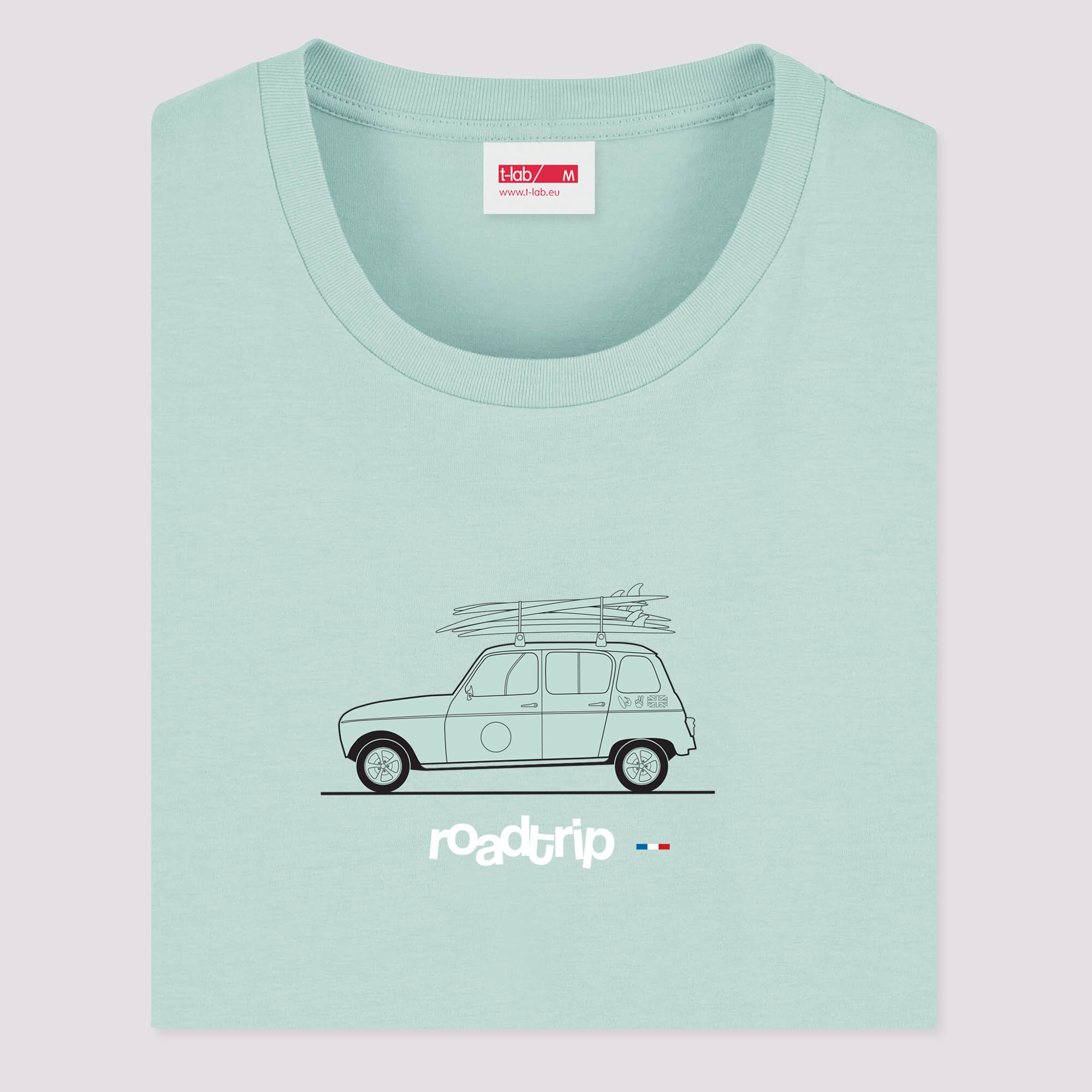 T-lab-Roadtrip-2-mens-t-shirt-blue-fold T-lab-Roadtrip-2-mens-t-shirt-blue