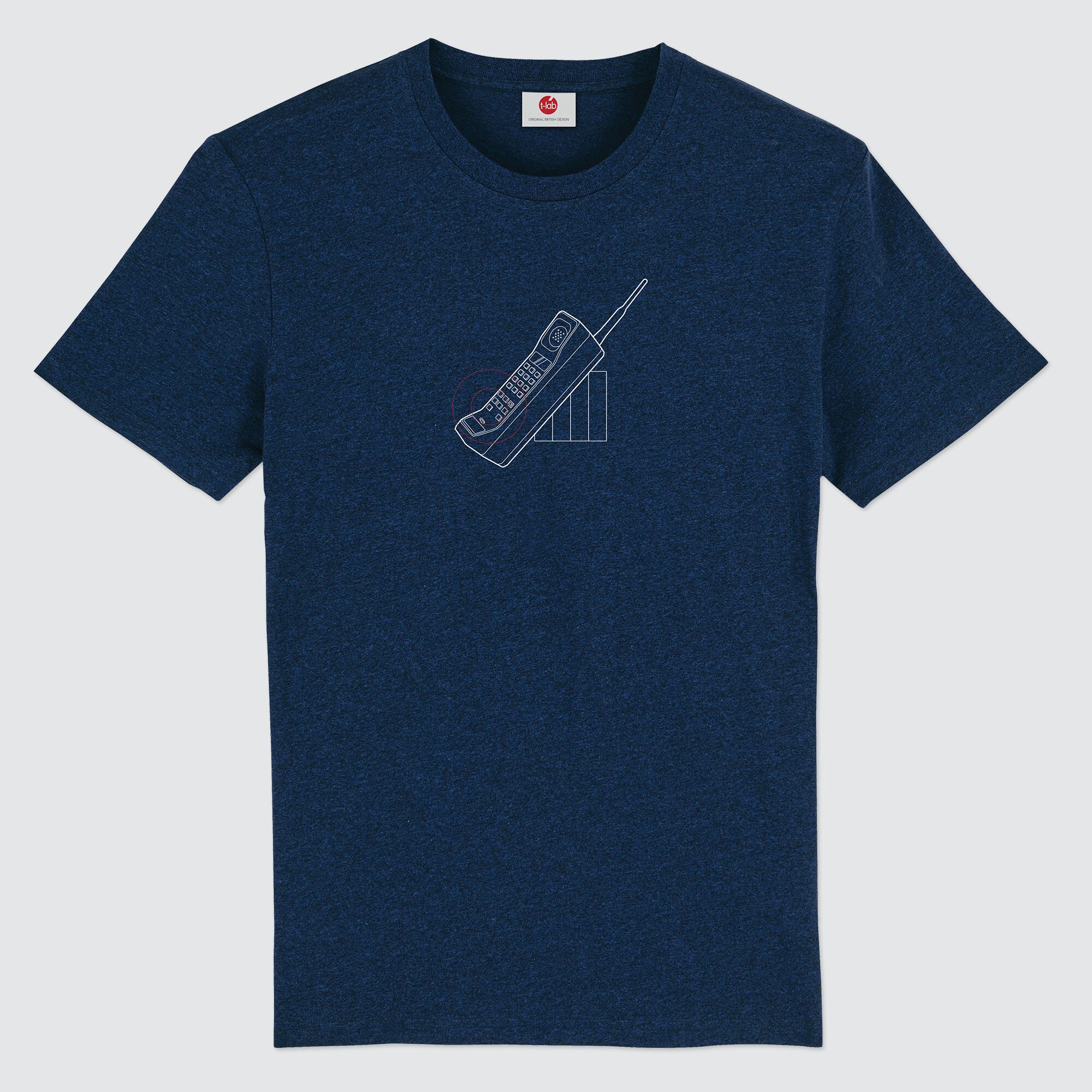 T-lab-HandHeld-mens-retro-navy-t-shirt
