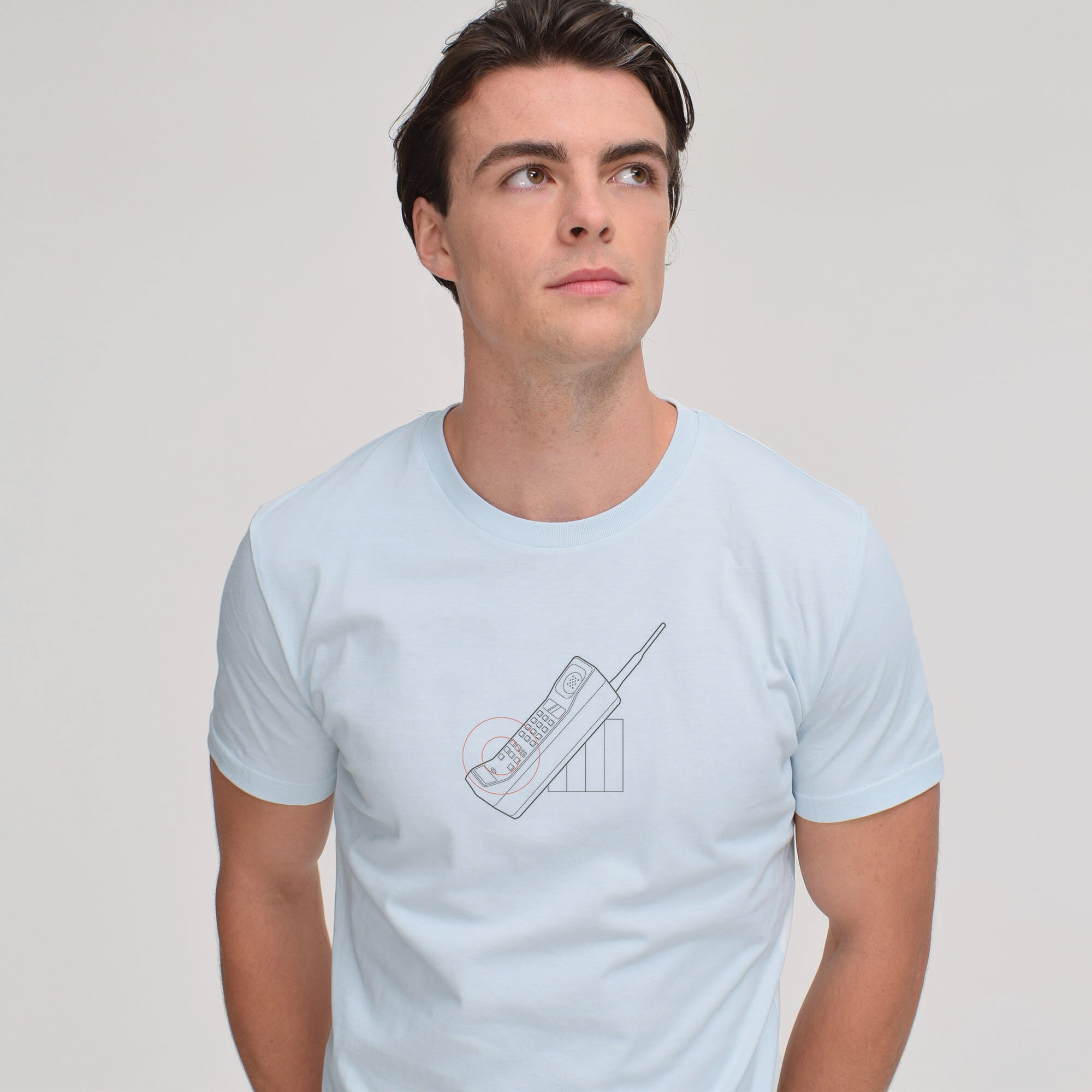 T-lab-HandHeld-mens-retro-t-shirt-pale-blue-model3