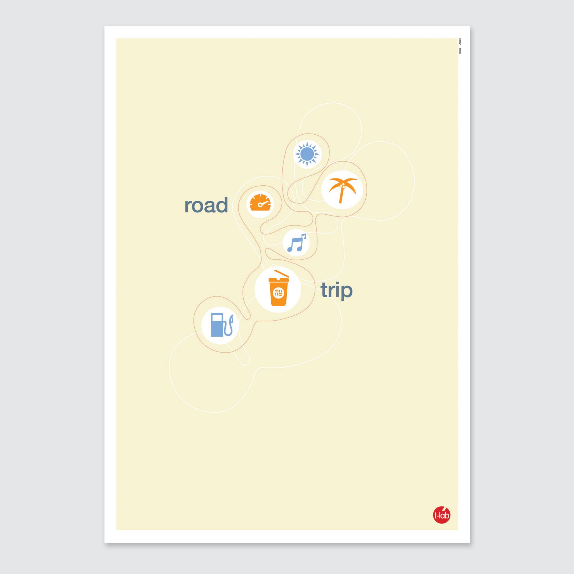 T-lab-Roadtrip-poster-framed